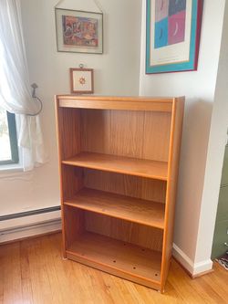 3-Shelf Wood Bookcase