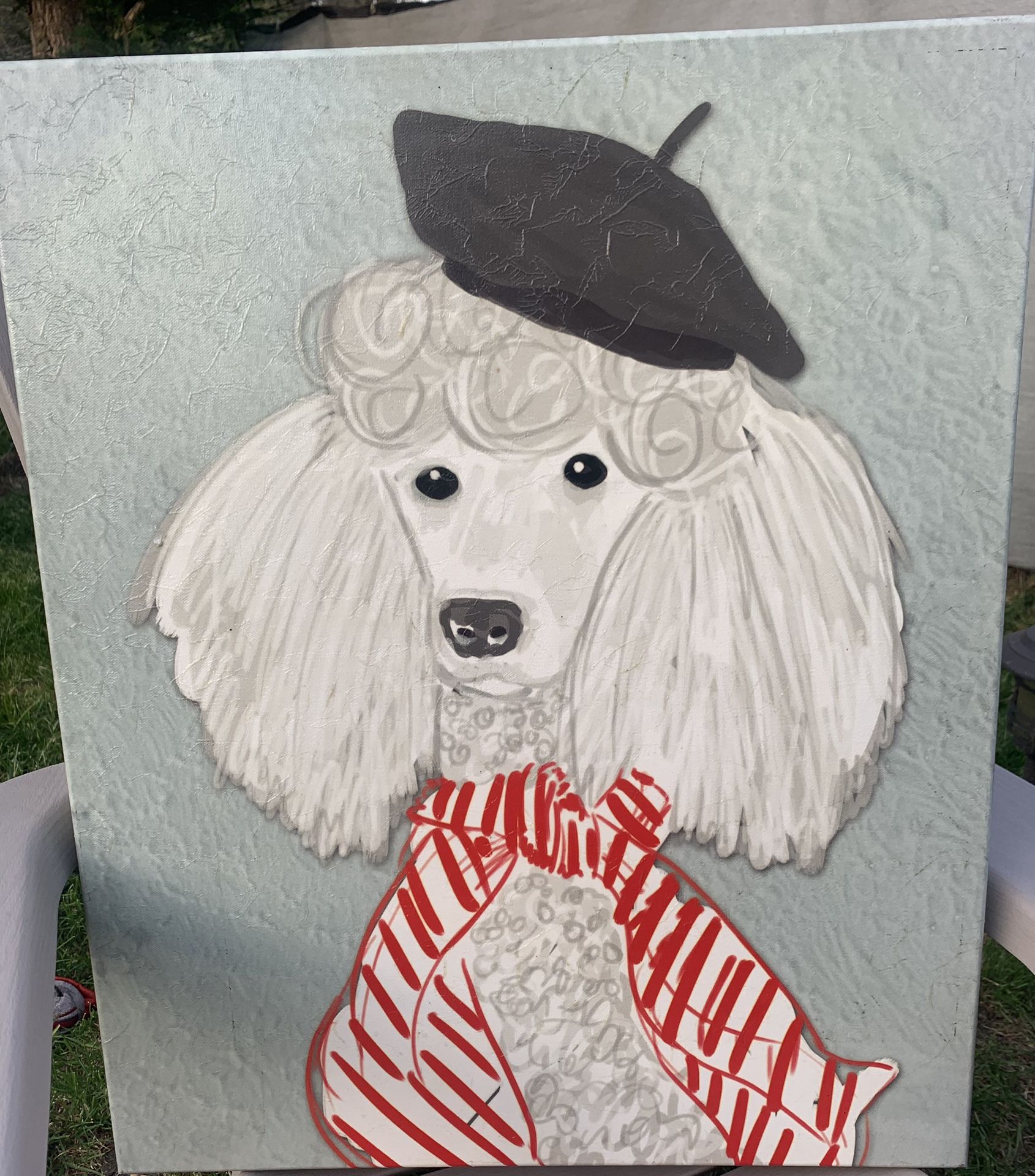 Poodle Painting On Canvas 