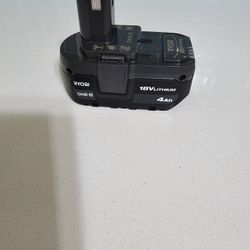 Ryobi 18 volt lithium battery 4 AH Batería de litio Ryobi de 18 voltios y 4 AH