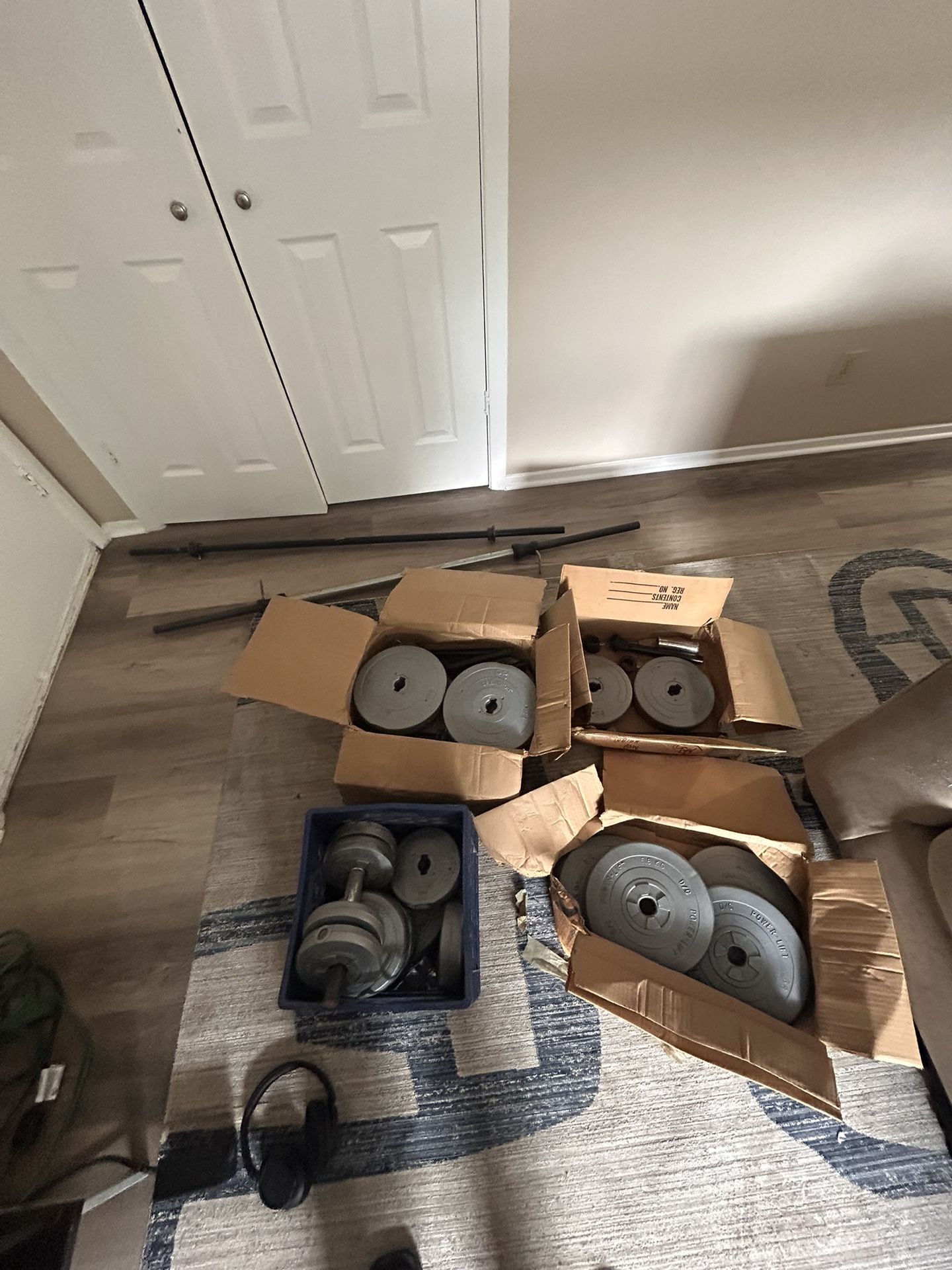 Power Lifting And Dumbbell Set