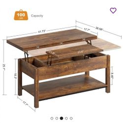 Table Multi Function With Storage - Excellent Condition 