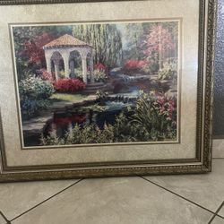 Son 4 Cuadros  Un Juego De Pared  Una Jaula  Sconsold Y Varias Flores  Todo Por $275 Todo Junto  