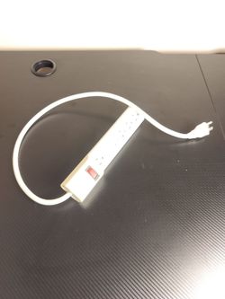 White Power Strip with Switch