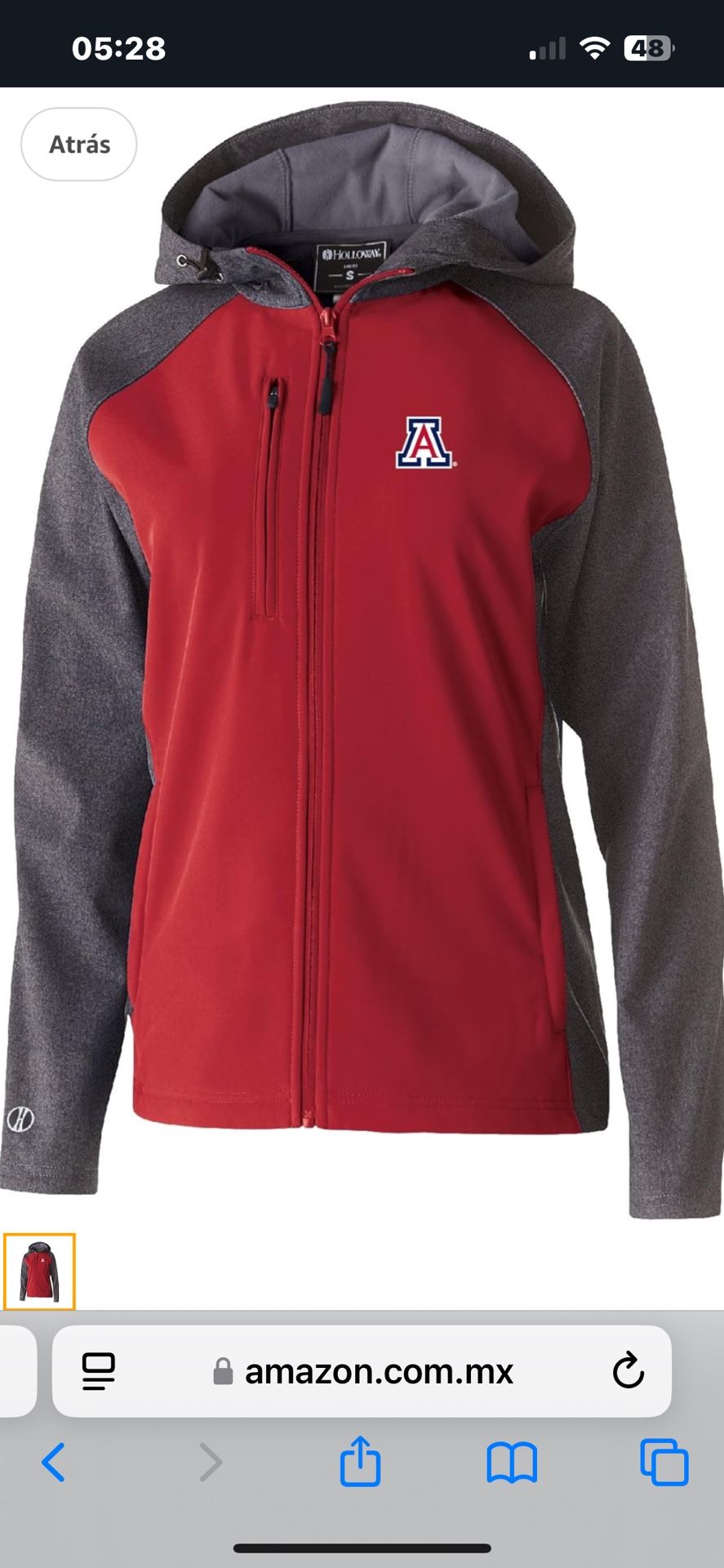 NCAA Arizona Wildcats Women's Raider Soft Shell Hooded Jacket