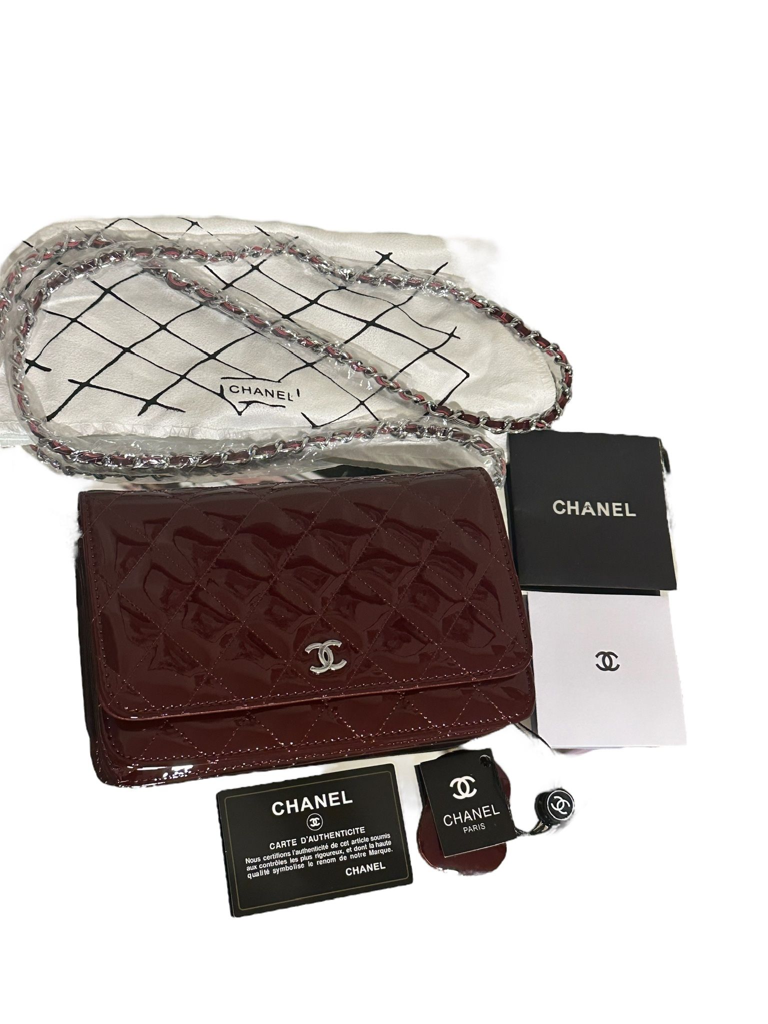 Chanel VIP WOC Compliments Of Chanel Burgundy