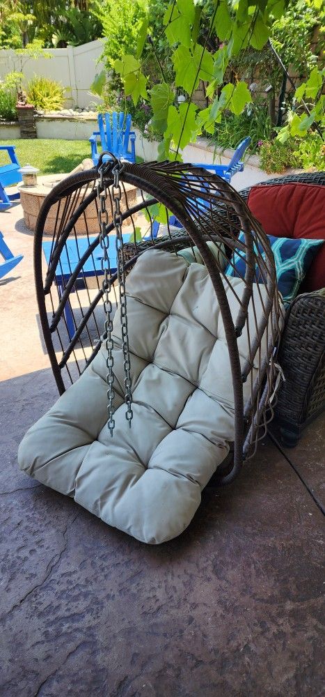 Hanging Swing Egg Chair with Cushion