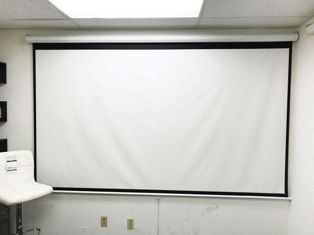 New $75 Manual Pull Down 120” Projector Screen 16:9 Ratio Projection Home Theater Movie