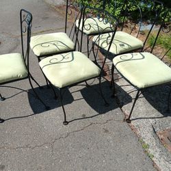 Used wrought iron online chairs