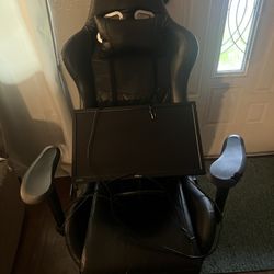 Desk, Gaming Chair, Monitor 
