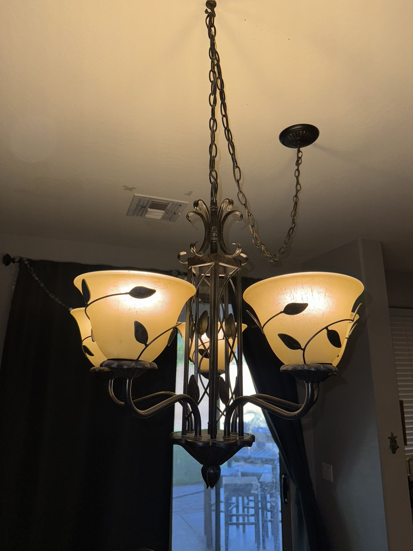 5 Light Bronze Chandelier