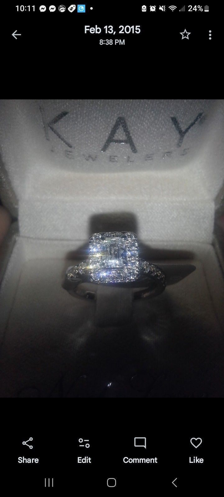 4+kt Neal Lane Emerald Cut Real Diamond Ring