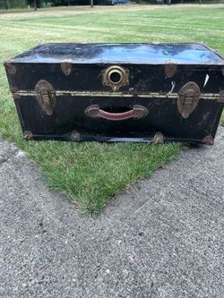 Vintage metal trunk