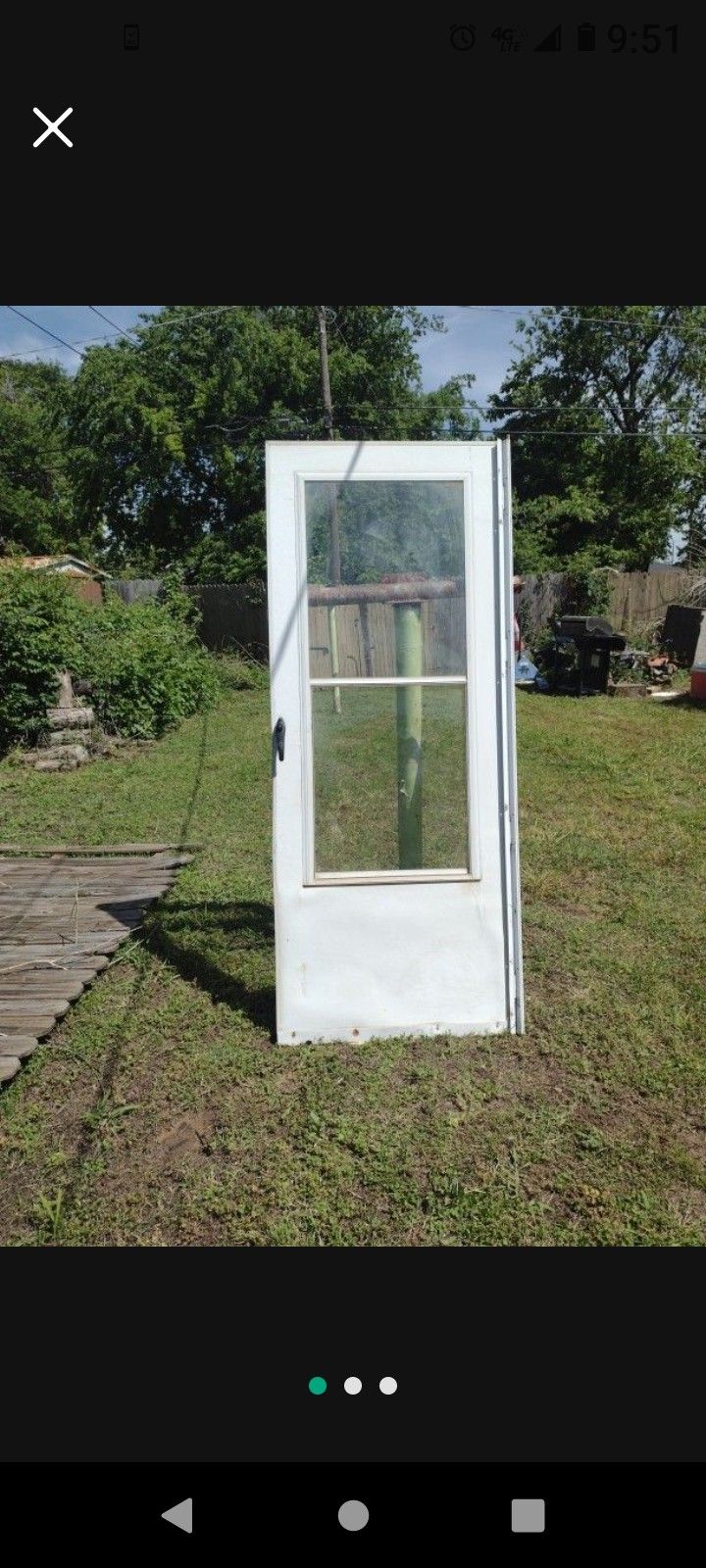 Storm glass Door