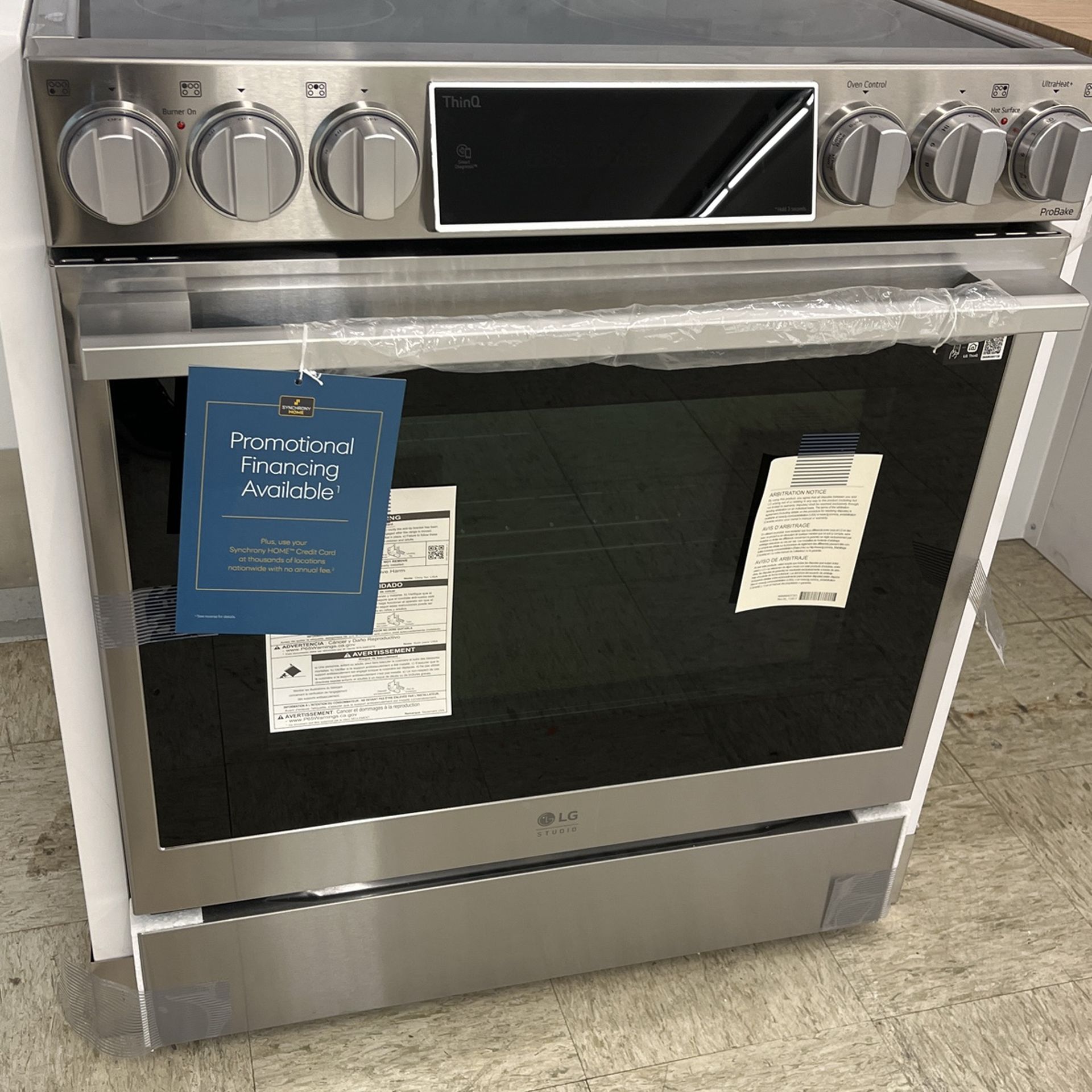 LG Studio Electric Range With Air Fry Financing With $53 Down