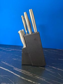 Oster Baldwyn 12 Piece Stainless Steel Kitchen Knife Cutlery Set, Brushed Satin