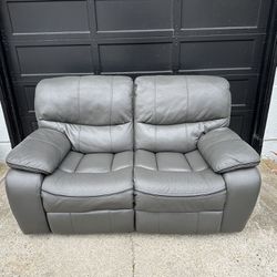 Recliner Black Faux Leather Couch-FREE Delivery
