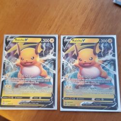 Raichu V 2 Brilliant Stars Pokemon Card Lot 