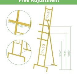 🪧✨ Gold Adjustable Easel Stand – Brand New $15 ✨🪧 📍 Pickup Location: S. Durango & 215 near IKEA  Brand new gold metal easel stand, perfect for even