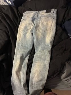 Light Wash Rhinestone Embellished Slim Jeans