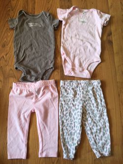 2 onesies 2 leggings size 6 months
