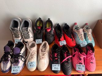 Lot of 8 Kids Athletic Shoes Mixed Brands