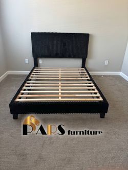 Black full size bed frame