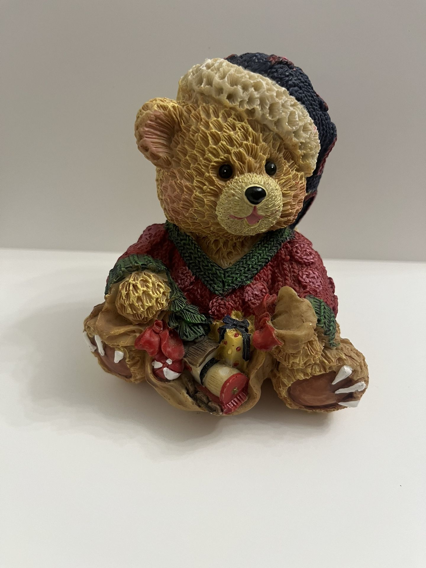 Teddy Bear with Presents Christmas Holiday Figurine