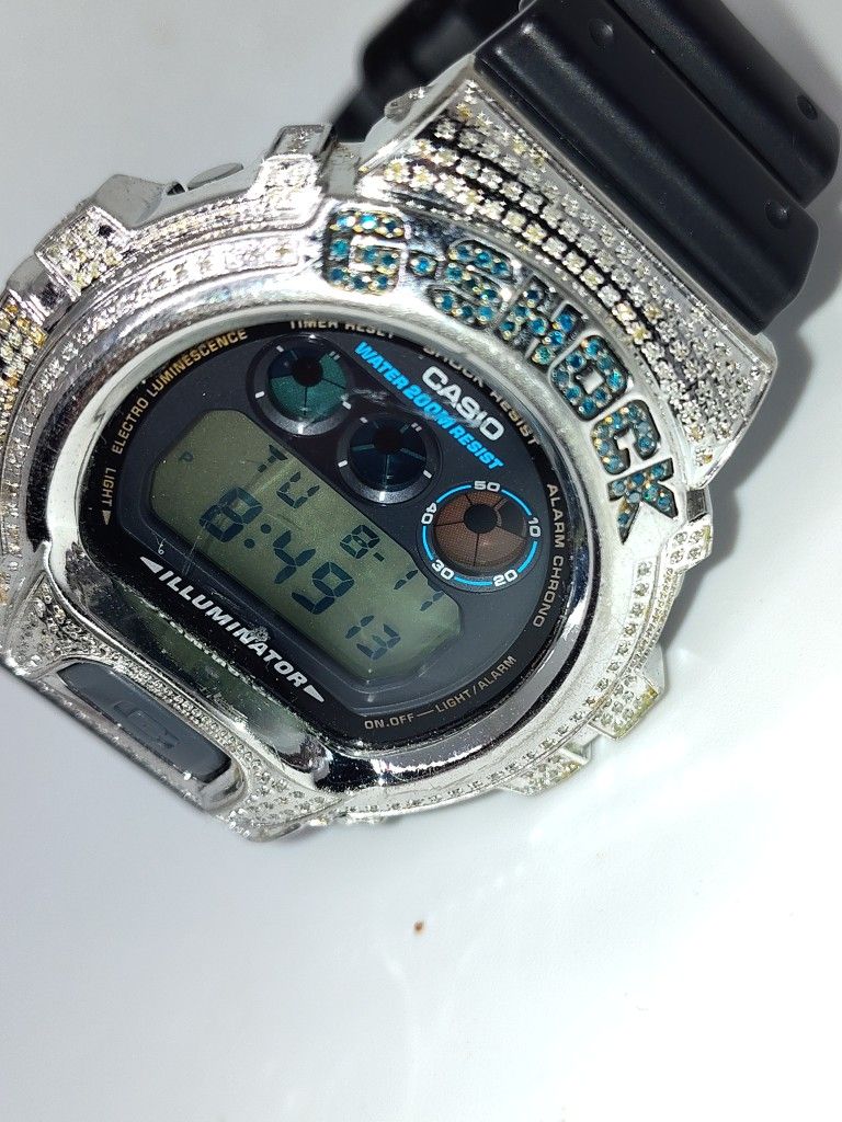 Natural Blue & White Diamonds Custom G-SHOCK 