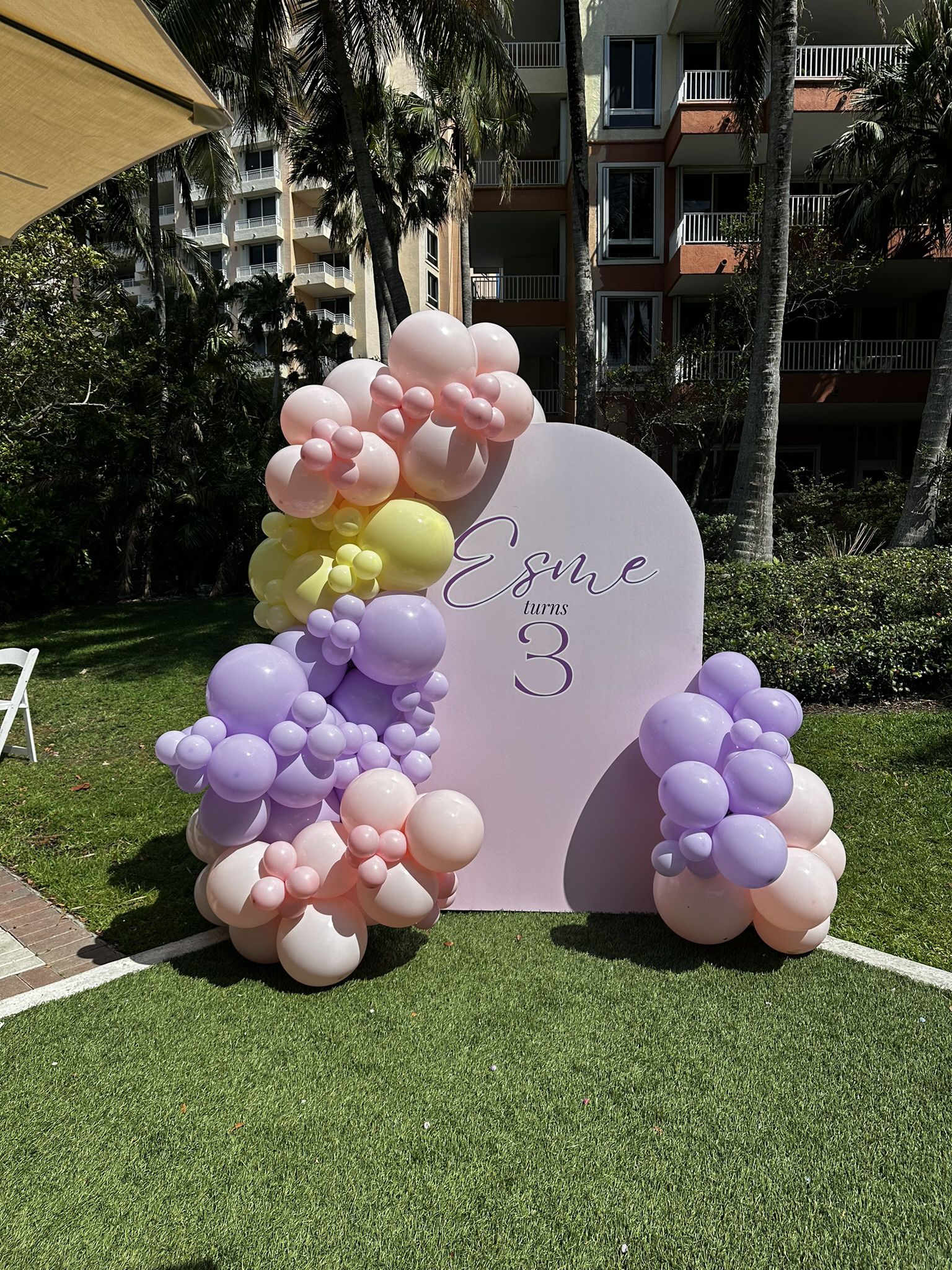 Customized Backdrop And Balloons 