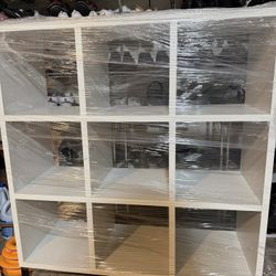 White 9 Cube Organizer Storage