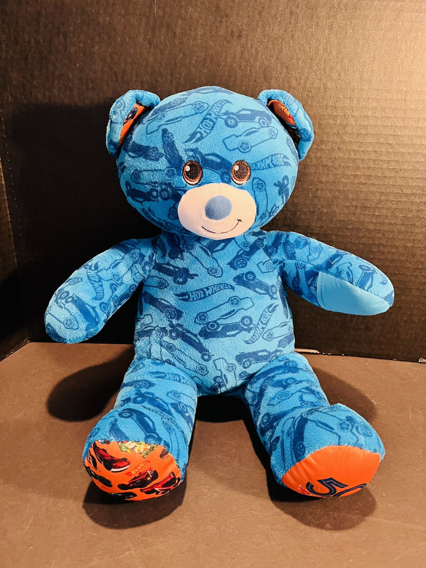 Build A Bear BABW Hot Wheels 50th Anniversary Teddy Bear Plush Stuffed Animal