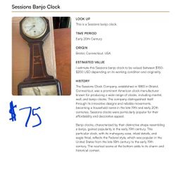 Sessions Banjo Clock