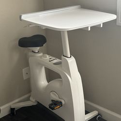 Exercise bike with desk top 
