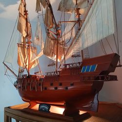 Spanish Galleon Antique Wooden Ship Model