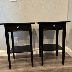 Pair of Black Side Tables / Nightstands – Great Condition