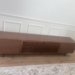 Modern TV Stand with 4 storage Cabinets for Living Room