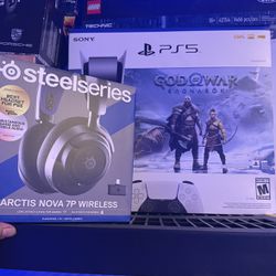 Brand New Ps5 Disk Edition GoW Edition And Headset For Trade