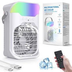 “New”portable Air Conditioner,removable Washable Blades,timer,4 Speeds,/2 Cool Mist ,7 Color Lights(Dorm Room((retail$45)