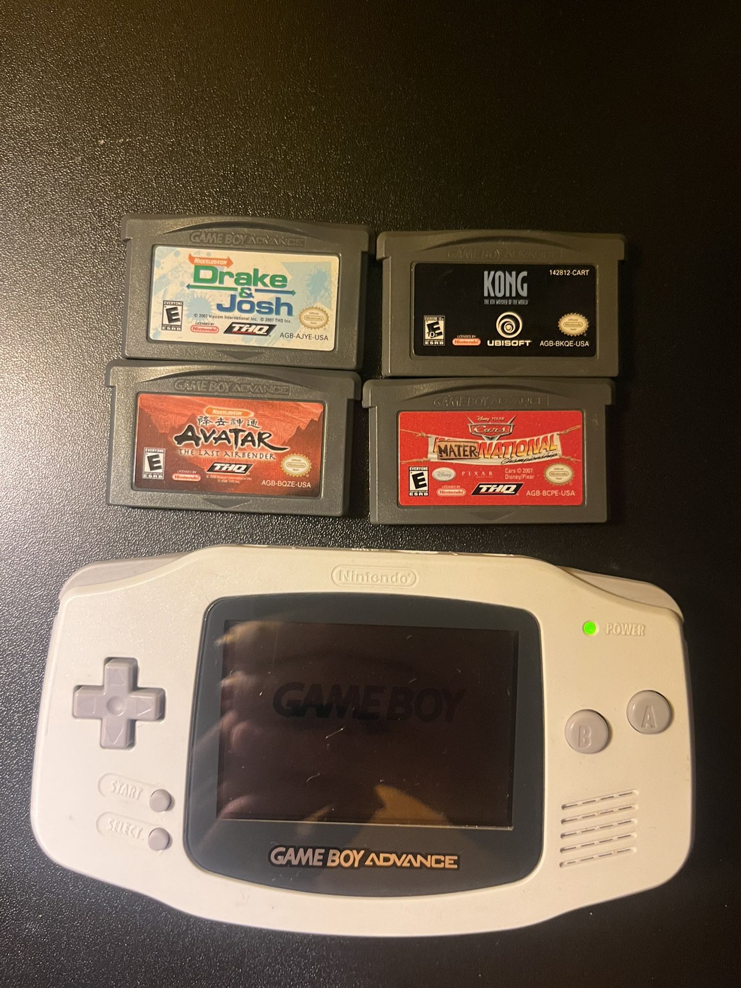 Arctic White Gameboy Advance With 4 Games