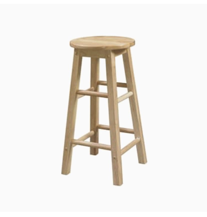 3 wooden bar stools