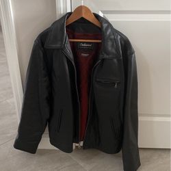 Large black leather Jacket