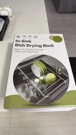 In-sink dish drying rack