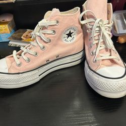 Light Pink Converse Platform