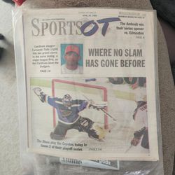 St. Louis Post-Dispatch Sports Section April 24, 1999 - Fernando Tatis 2 Grand Slams