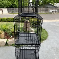 THREE WIRE DOG CAGES 🐶 🐩 🐕 