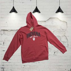 Rivalry Threads NWT Indiana University Hoodie Heather Red Men’s Size Large 42/44