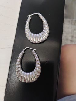 Shrimp Earrings Sterling Silver