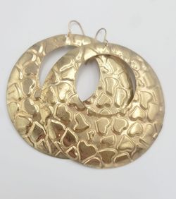 Gold-tone heart earrings