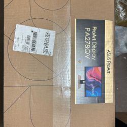 (2) 27” Monitors With Dual Desk Mount