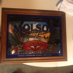 Molson Beer Mirror, Nice size. Price to sell fast.